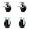 Service Caster 8 Inch Kingpinless Polyolefin Wheel Caster Brakes 2 Rigid, 2PK SCC-KP30S820-POR-SLB-2-R-2 - alternate 1
